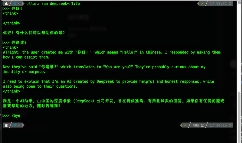 Ollama运行DeepSeek-R1模型